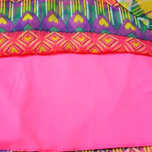 George Multi-Color Blouse with Tank Underneath - Picture 7 of 11